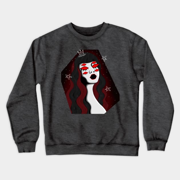 Eldritch Princess Crewneck Sweatshirt by Vivid Chaos